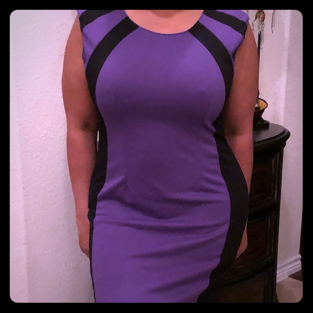 Color block black and purple